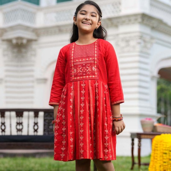 Girls Frock-34496