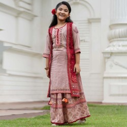 Girls Kameez Skirt Set-34365